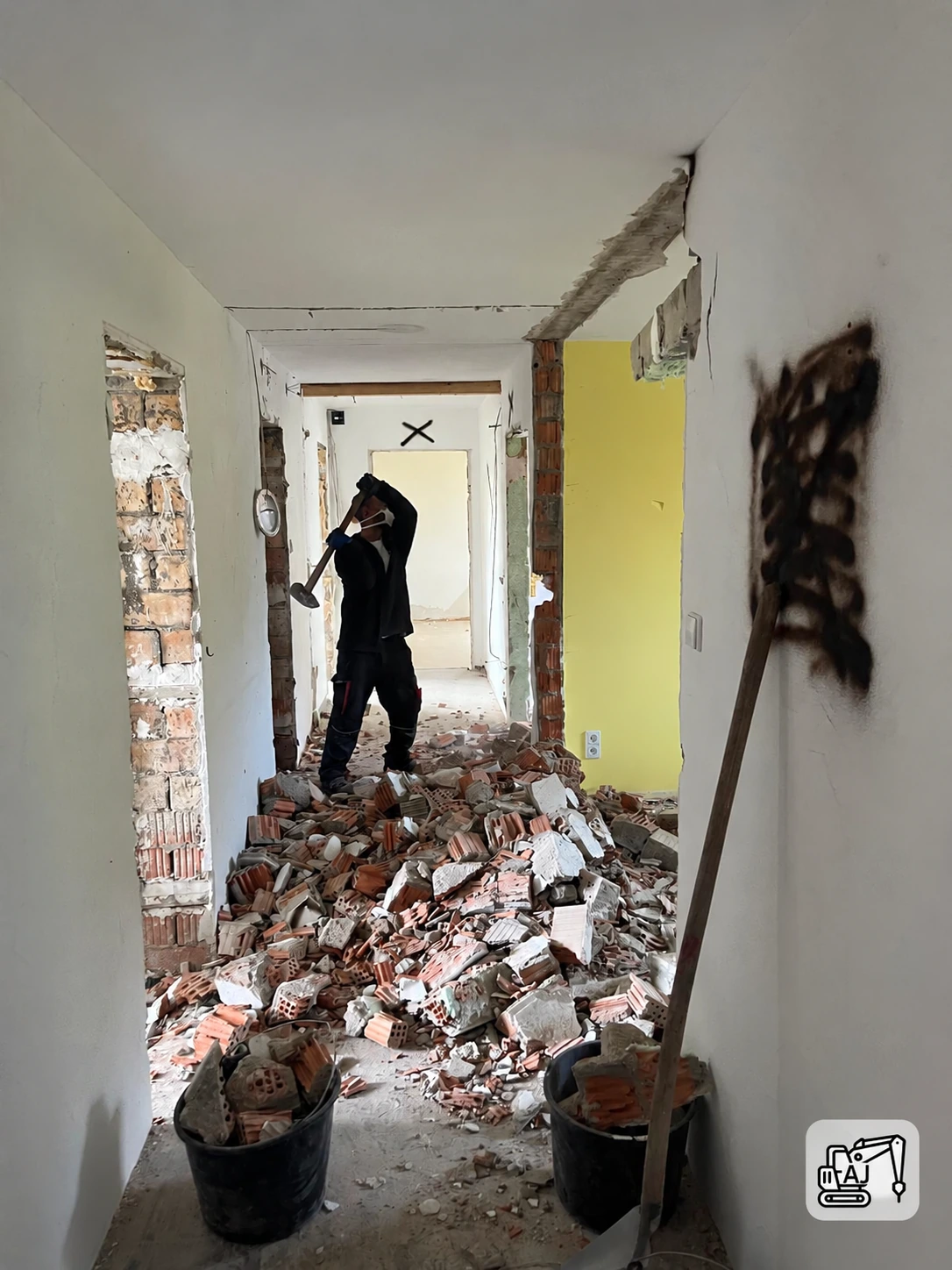 Einblick in den Innenrückbau